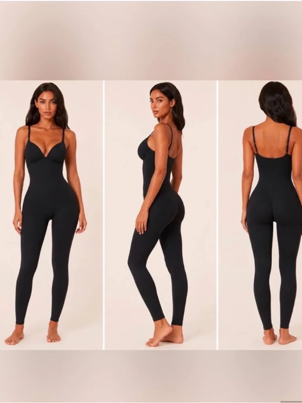 SKIMS NWT ULTIMATE BODY Butt and Hip Enhancing Plunge Catsuit Onyx XS